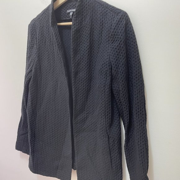 Eileen Fisher Tencel & Organic Cotton Honeycomb Shaped Jacket sz S - Picture 7 of 16